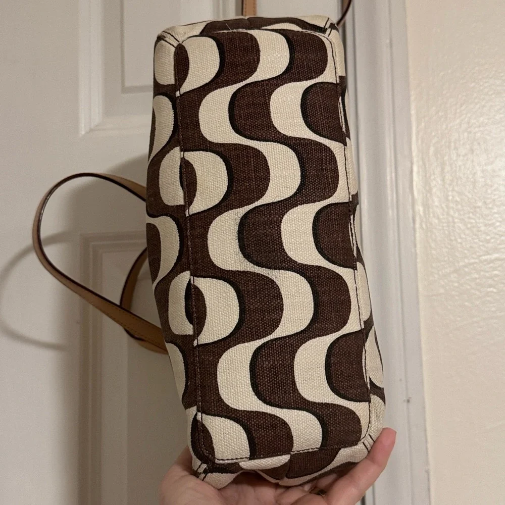 Kate Spade South Poplar Street Francis Wave Print Bow Satchel crossbody